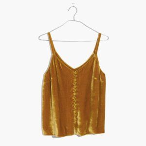 Madewell Gold Velvet Tank Top